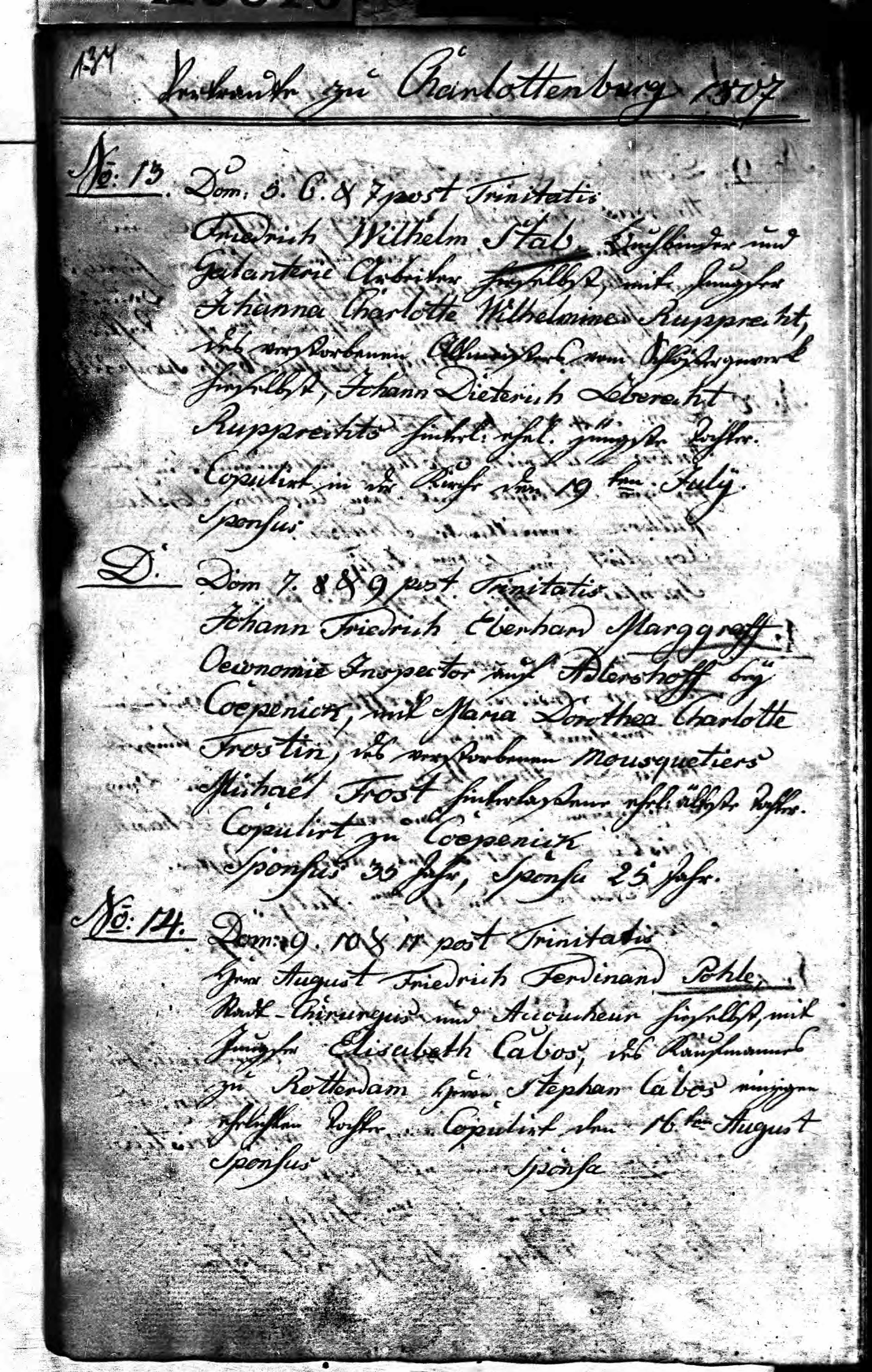 Hochzeit Elisabeth 1807