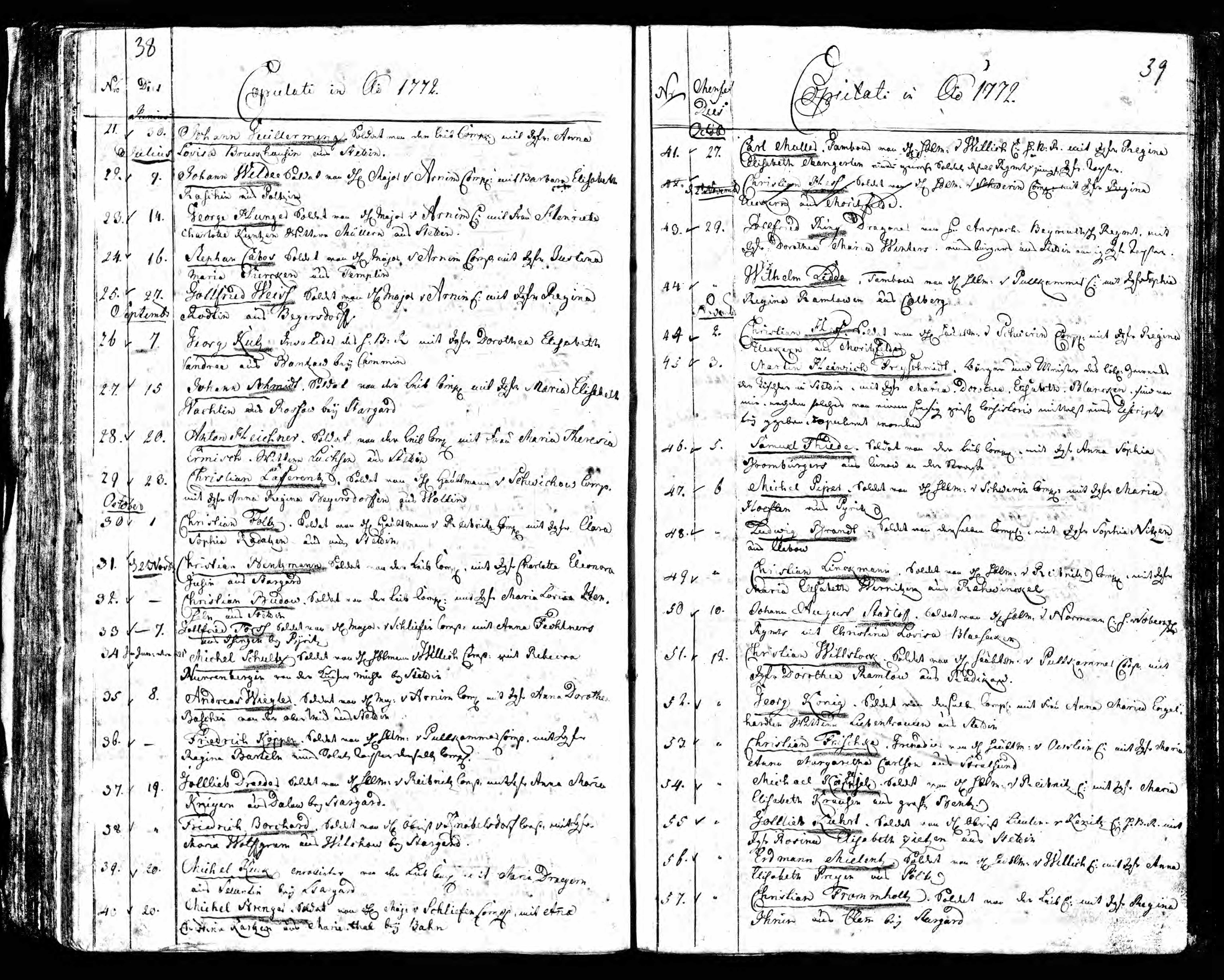 Hochzeit Stettin 1772